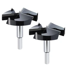 2PCS 3" | 76mm Forstner Drill Bit,Triple Flute Tungsten Carbide Tipped - for