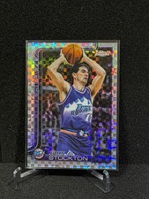 2025-26 TOPPS CHROME BASKETBALL X-FACTOR REFRACTOR JOHN STOCKTON UTAH JAZZ #250