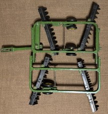 Vintage ERTL John Deere Die Cast Flex Gang Folding Disc Harrow 1/16 Toy Farm