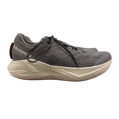 Salomon Mens 11.5 Running Shoes Gray Aero Glide 3 Lace Up Low Top Trainer 478106