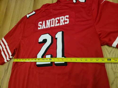 Mens XXL Deion Sanders 49ers Nike On Field Stitched Jersey Prime Time HOF - Picture 15 of 15