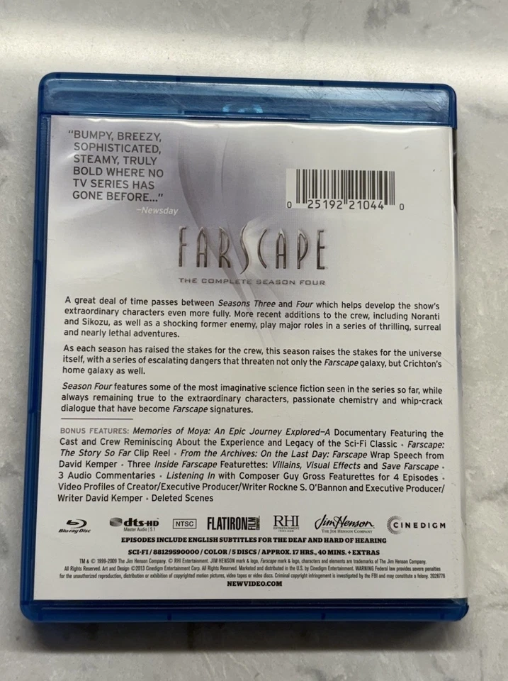 Farscape - Season 4 Blu-ray Disc, 2014 5-Disc TESTED - Image 2 of 4