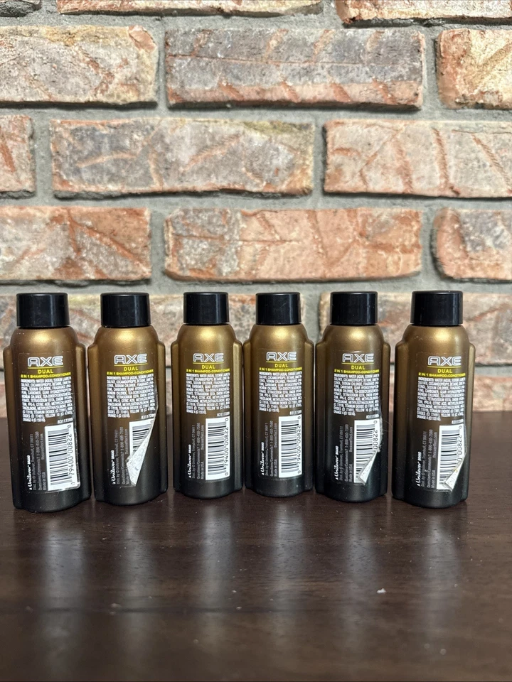 Axe Dual 2-in-1 Shampoo Conditioner, 1.7 Oz Travel 6 New RARE!!! DISCONTINUED - Image 2 of 2