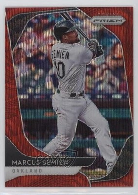 2020 Panini Prizm Tier II Red Wave Prizm 55/99 Marcus Semien #123 0q1p