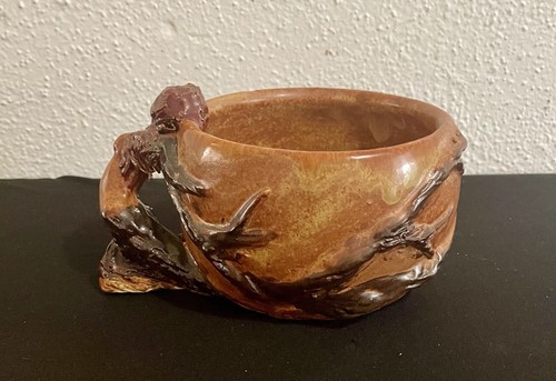 Handmade Clay Dryad Handle Cup Bowl OOAK - Picture 1 of 6