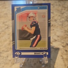 2024 Panini Donruss Rated Rookie Blue Press Proof Drake Maye #379