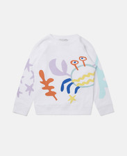 NWT  Stella McCartney Print Cotton Fleece Sweatshirt featuring a crab design Siz
