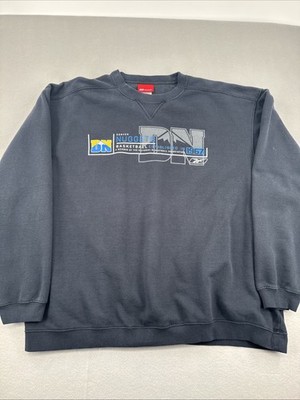 Vintage Reebok Denver Nuggets NBA Crewneck Sweatshirt Blk XL Boxy-Fit Blokecore