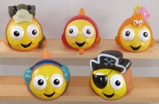 Goldfish Swim School Rubber Bath Pool Toy Lot of 5 Fun Designs No Duplicates