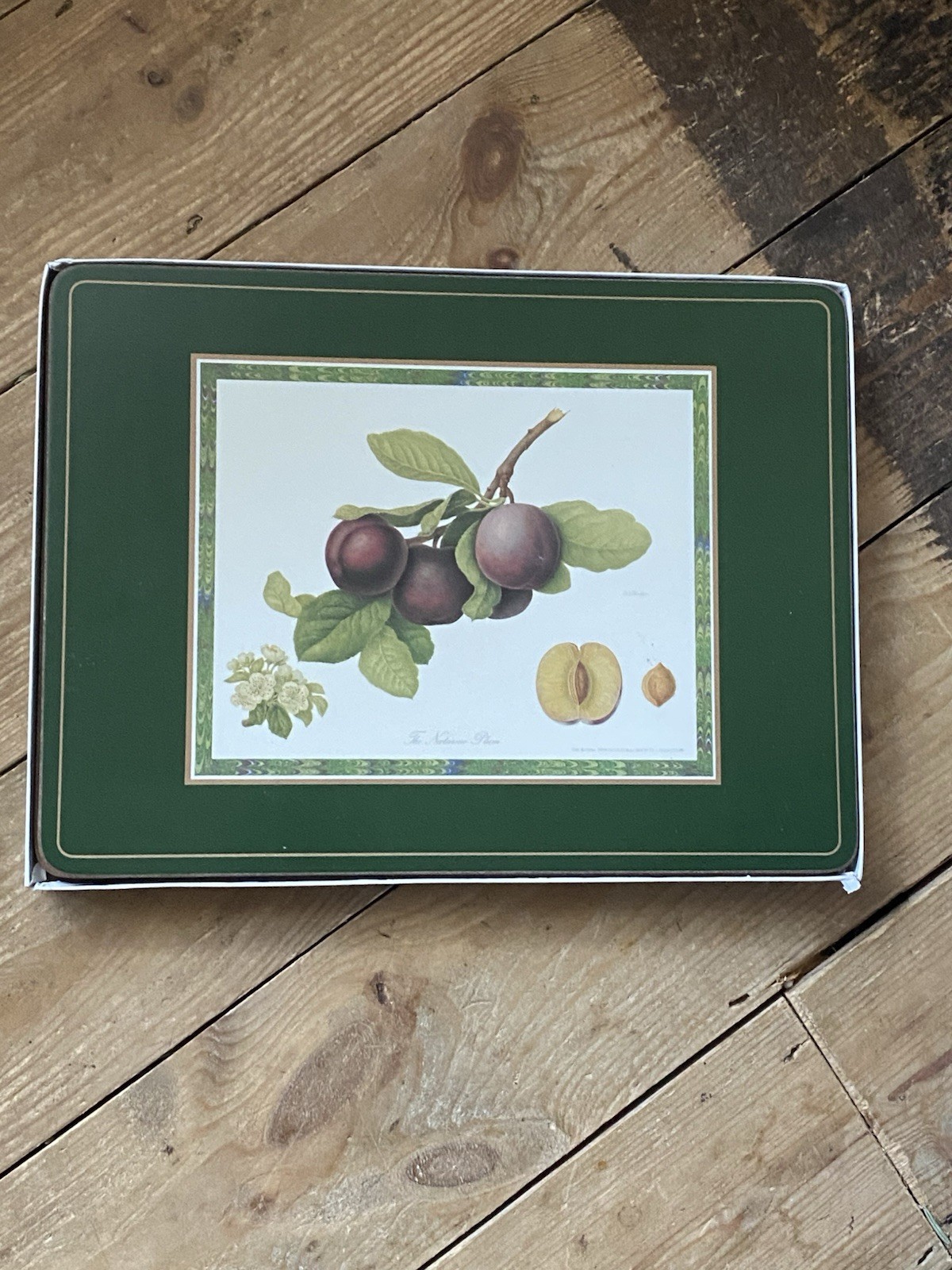 Vintage Pimpernel 6 X Hooker Fruits Rectangular Placemats Table Mats Cork Boxed