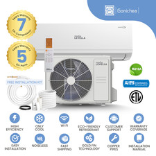 12,000 BTU 19 SEER2 Ductless Mini-Split Inverter Air Conditioner Heat Pump 220V