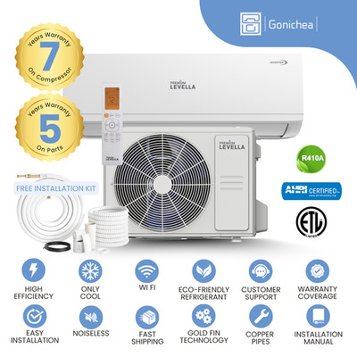 12,000 BTU 19 SEER2 Ductless Mini-Split Inverter Air Conditioner Heat Pump 220V