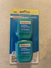 Walgreens Mint Waxed Comfort Dental Floss 2 Pack, 43.7 Yards Ea