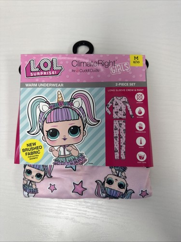 Cuddl Duds ClimateRight Girls Pajama Set Size M 8/10 Set of 4 - Picture 4 of 4