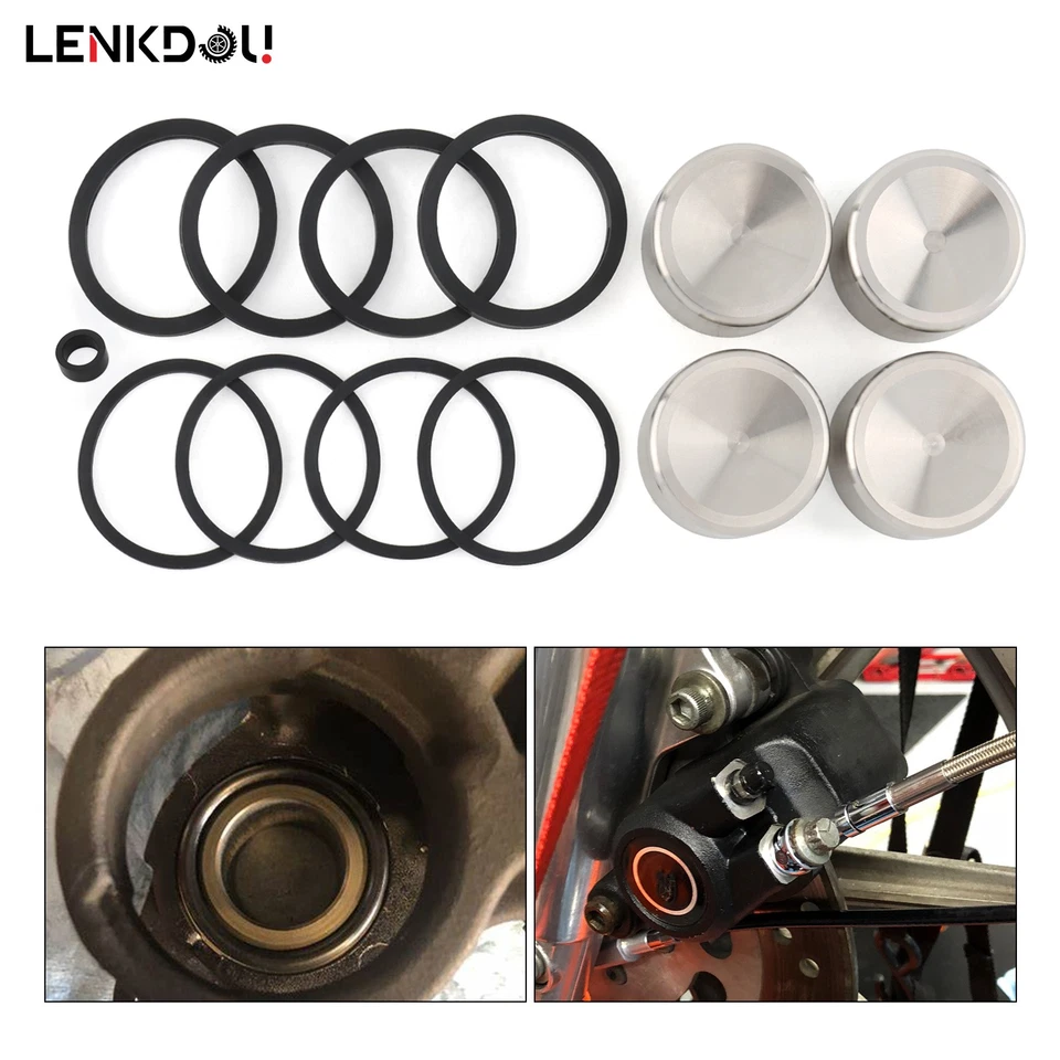 For Harley Front Brake Caliper Rebuild Kit Softail FXST Dyna FXD 08-17 42313-08 - Image 3 of 4