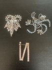 Excellent Lot (3) MCM Rhinestone Brooches, Fantasy Shapes, High Sparkle, Pronged — photo 6