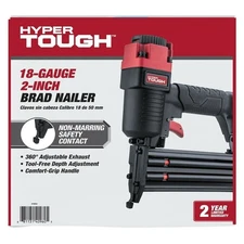 Hyper Tough Pneumatic 18-Gauge 2" Brad Nailer with Nails (200 Count) 🆕