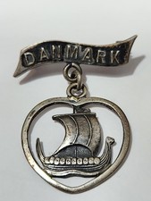 Antique Carl Ove Frydensberg Signed 830 Silver Viking Brooch 1949 _1982 Vintage