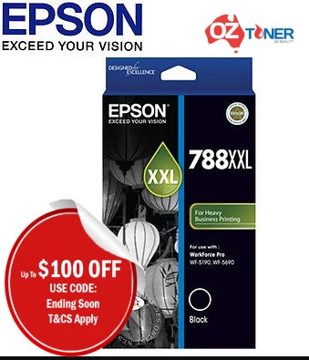 Genuine Epson 788XXL BLACK Extra High Yield Ink Workforce WF5190 WF-5690 T788192 - Picture 1 of 1