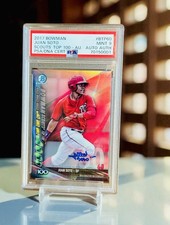 2017 Juan Soto RC Refractor Auto /50 PSA 9 POP 1 Chrome Scouts Top 100 Rookie