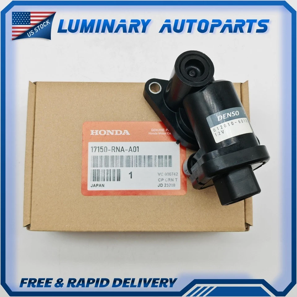 Válvula de control de aire de ralentí DENSO genuina para Honda Civic Acura TL 17150-RNA-A01 EE. UU. Foto 2 de 4