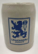 Vintage Handmade Half Liter Lowenbrau Munich Beer Stein Mug-Made In Germany