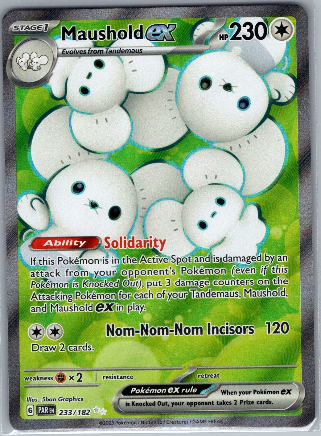 Maushold ex 233/182 SV04: Paradox Rift - Pokemon Card - NM