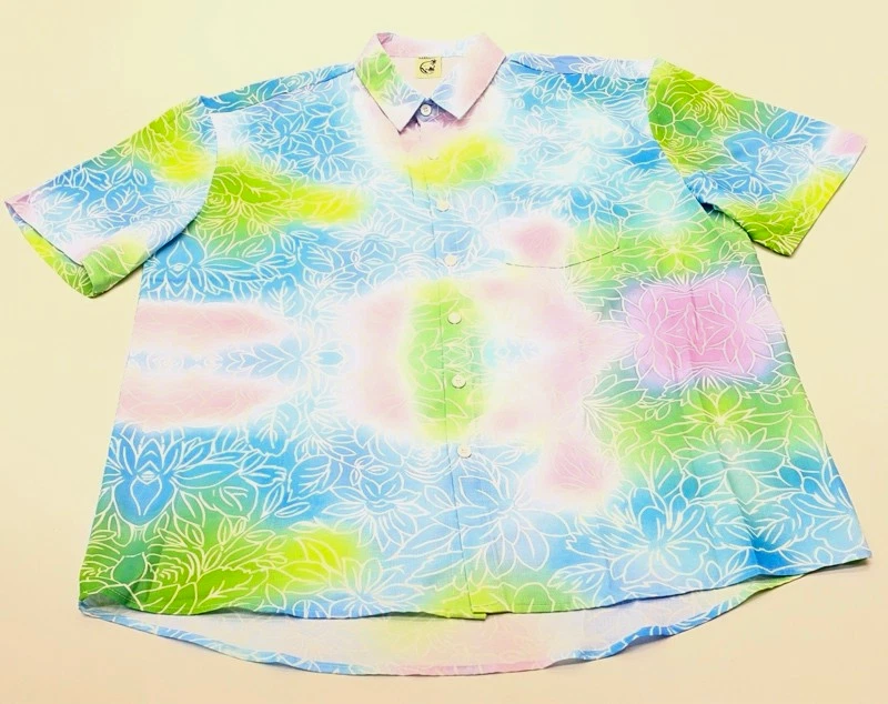 HARDADDY Hawaiian Shirt Men's Large Pink Blue Floral Short Sleeve Aloha 9926
Opens in a new window o