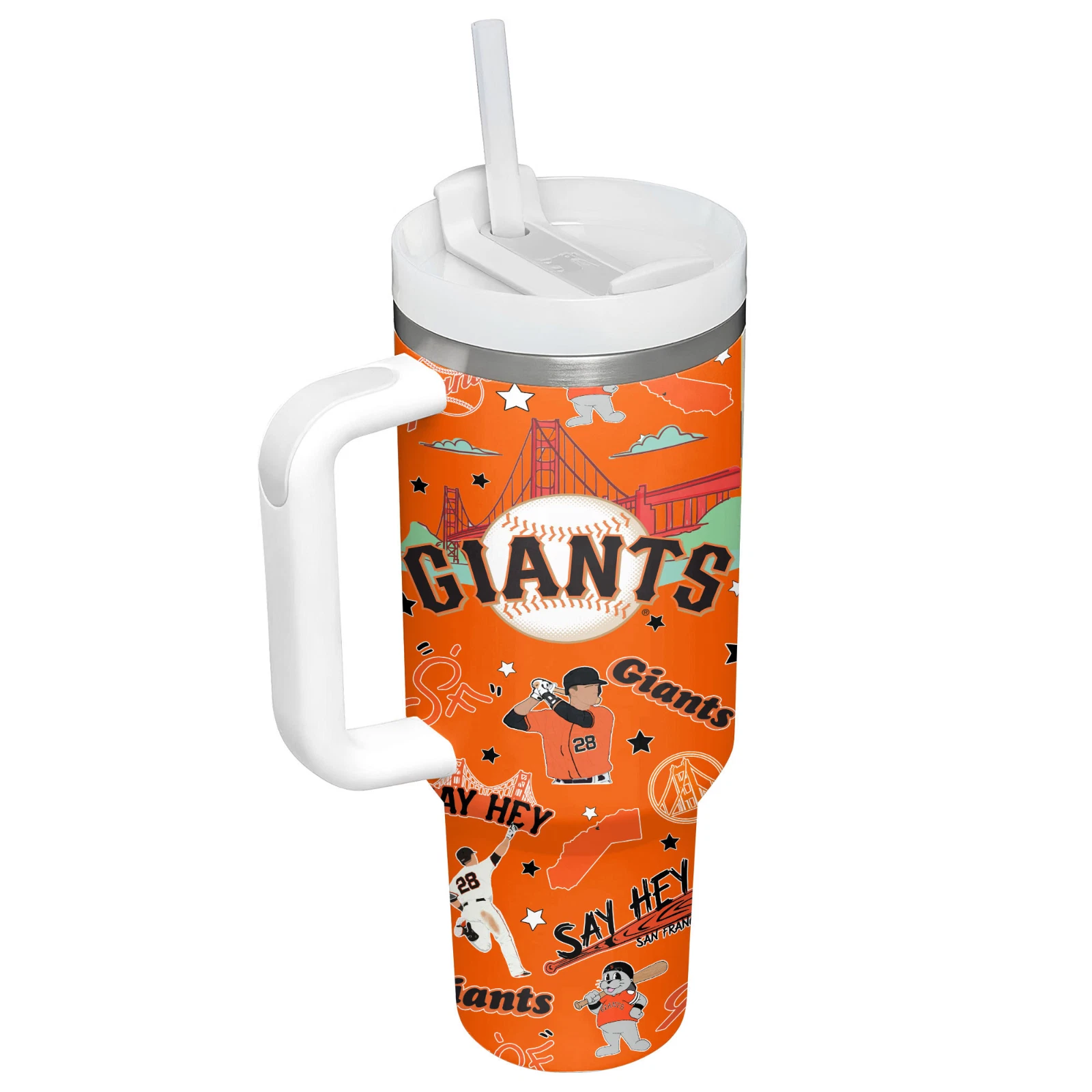Inspired Baseball Fan Custom Tumbler with Handle 40oz
