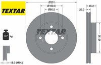2X Bremsscheibe Textar 92309403 2 Bremsscheiben Vorderachse Vorne FüR Suzuki