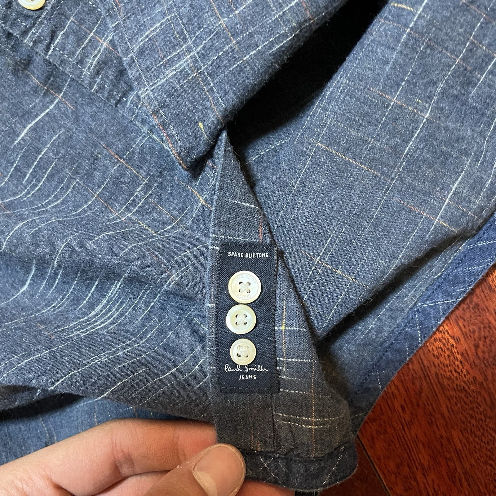 Paul Smith Jeans Shirt Mens Extra Large Blue Tailored Fit Preppy Casual Soft image 6