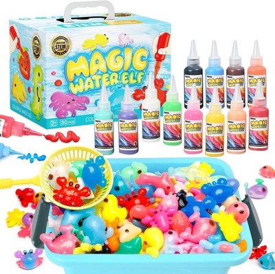 Magic Water Elf Kit, Aqua Fairy Wasser Gel Kit Zum Selbermachen Spielzeug, 12 Formen & 12 Farben, Kunst