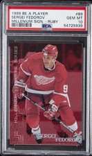 1999 BAP MILLENNIUM SIGNATURE RUBY #89 SERGEI FEDOROV #/1000 PSA 10