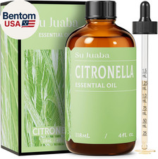 Citronella Oil 4 Fl Oz, 100 Pure Natural Aromatherapy Oil for Diffuser, Massage