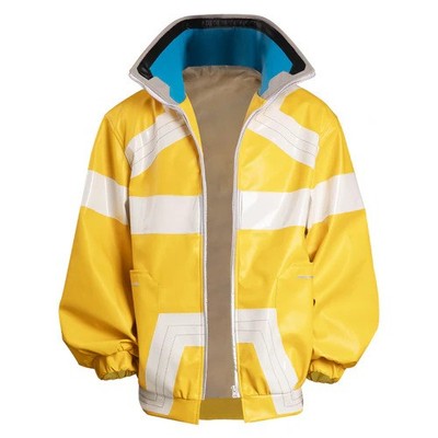 Cyberpunk Edgerunners Martinez David Cosplay Costume PU Leather Yellow Jacket