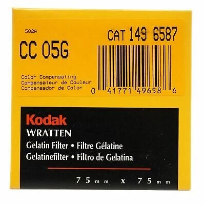 Kodak CC 05G Color Compensating Wratten Gelatin Filter 75mm x 75mm - Image 2 of 3