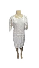 Ulla Johnson White Cotton Dress Size 6 Eyelet Lace Bohemian Mini Dress