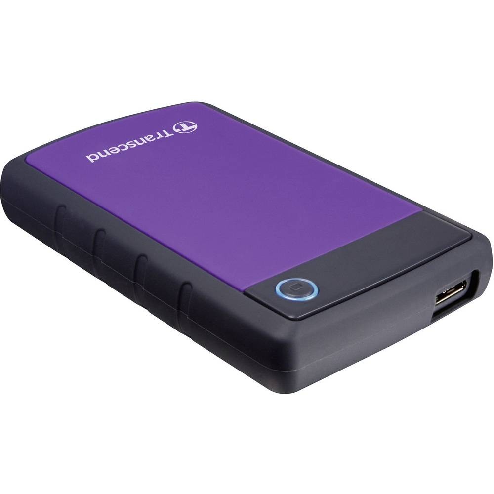 Disque dur externe antichoc 2 To Transcend StoreJet 25H3 USB 3.1 violet haute résistance