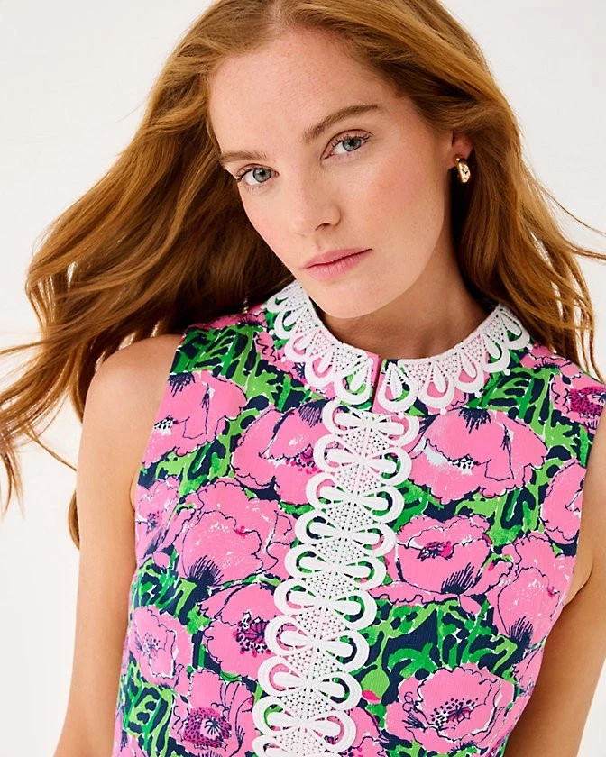 Nuevo con etiquetas Vestido Lilly Pulitzer Cleodora Elástico Cambio Color: Marea Baja Azul Marino Elige Talla Foto 4 de 4