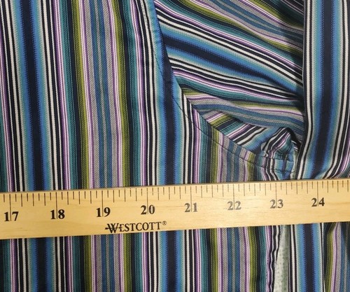 Camisa Robert Graham Para Hombre Talla Grande Puño Abatible Calce Clásico Abstracto Rayas - Imagen 11 de 14