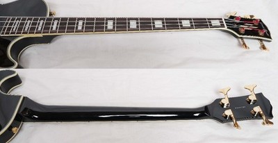 Grass Roots by ESP G-LB-52CC BLACK 2012 Les Paul Custom Bass Ship