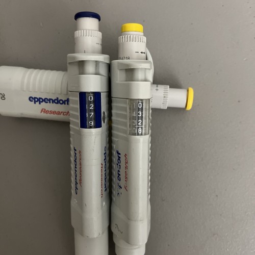 Juego de 3 Pipetas Eppendorf Research 20.200.1000uL Pipetman Pipettor - Trabajo probado - Imagen 8 de 9