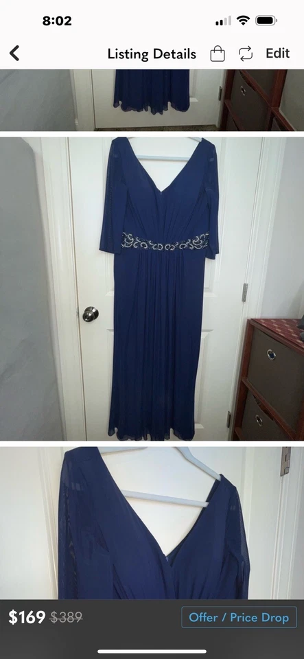 Cinturón Alyce Paris ELEGANTE FORMAL Chifón Cuentas Plisado Madre de la Novia Talla 14 Foto 4 de 4