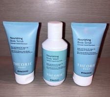Theorie Lot Of 3 Nourishing Body Scrub  Body Wash New.