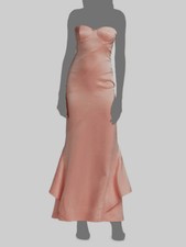 $696 Alice + Olivia Women's Pink Strapless Sweetheart Neck Gown Dress Size 0