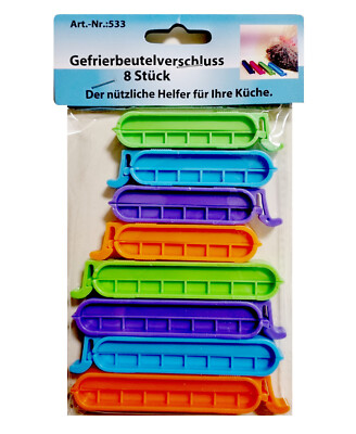 Verschlussclips 8-40 Stk. Beutelverschluss Clips Frischhalteclips Tütenclips