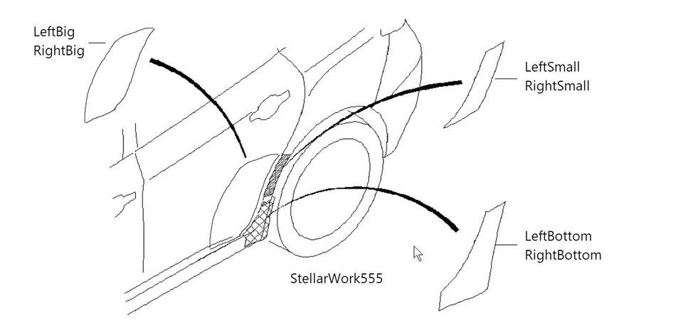 Protector de piedra Oemplus 08-14 Subaru Impreza WRX STI y 11-14 Impreza WRX Foto 2 de 4