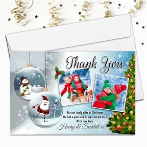 Ebay Regali Di Natale.10 Personalizzata Natale Regali Di Natale Grazie Grazie Foto Schede Note N59 Ebay