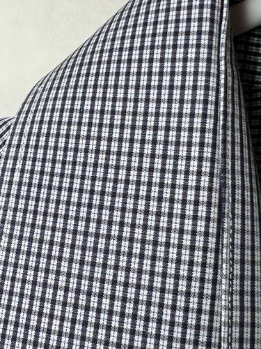 Tommy Hilfiger Mens Shirt XL (Slim) Blue & white Check Long Sleeve 17 32/33 - Picture 4 of 6