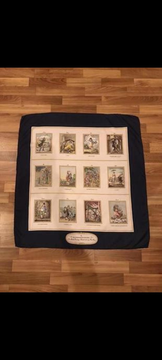 BURBERRY 　DIARYスカーフ The Burberry Diary Calendar Rare Prints Italian Silk Scarf | eBay